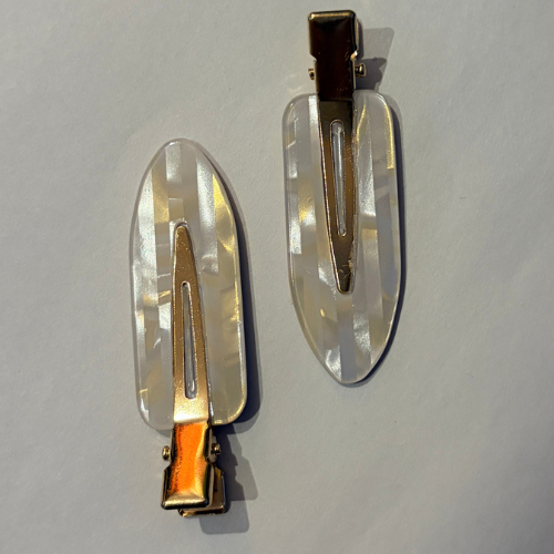 Acrylic Hair Clip - White1