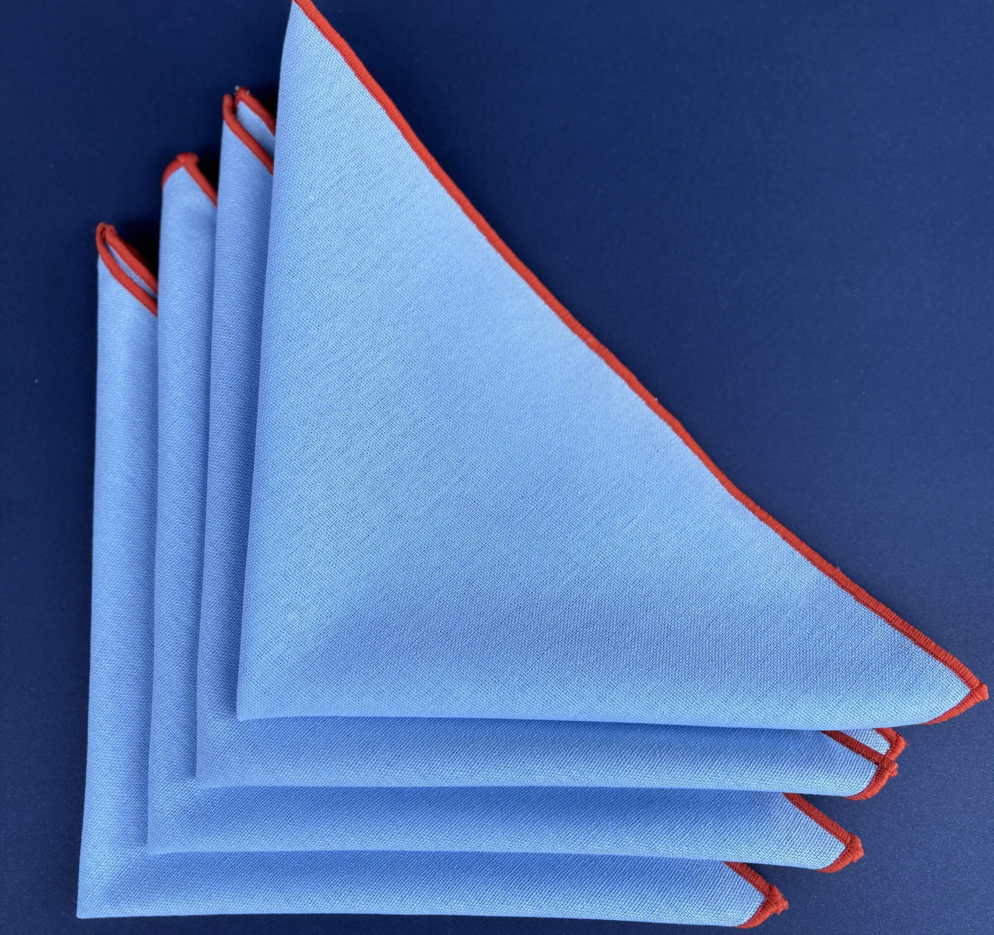 Blue and Orange Cloth Napkins
