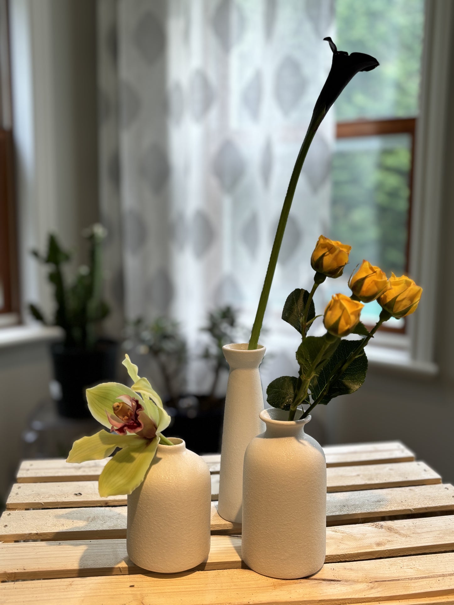 Beige Ceramic vase set