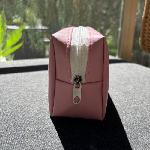 Colorful Pink & White Makeup Bag