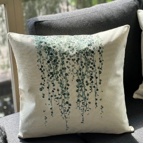 Botanical Linen Throw Pillow Covers - Set of 4 (18x18")