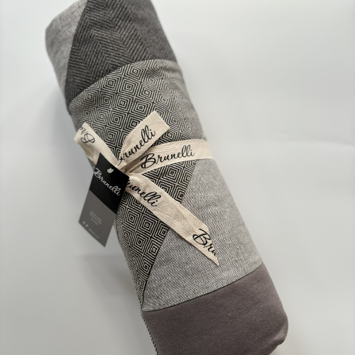 Geometric Patterned Throw Blanket - Multi-Panel Design