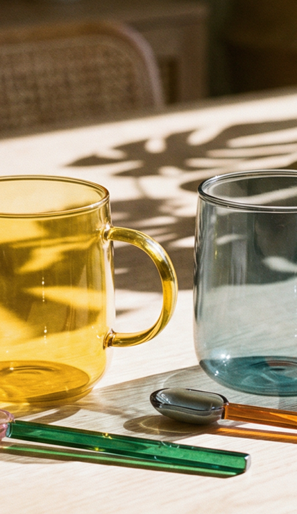 Hand-blown Glass Mugs