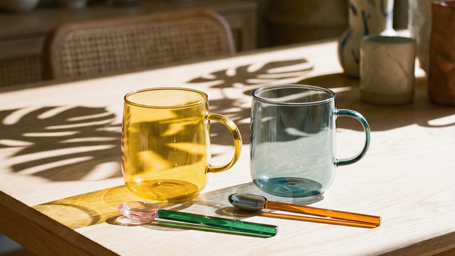 Hand-blown Glass Mugs