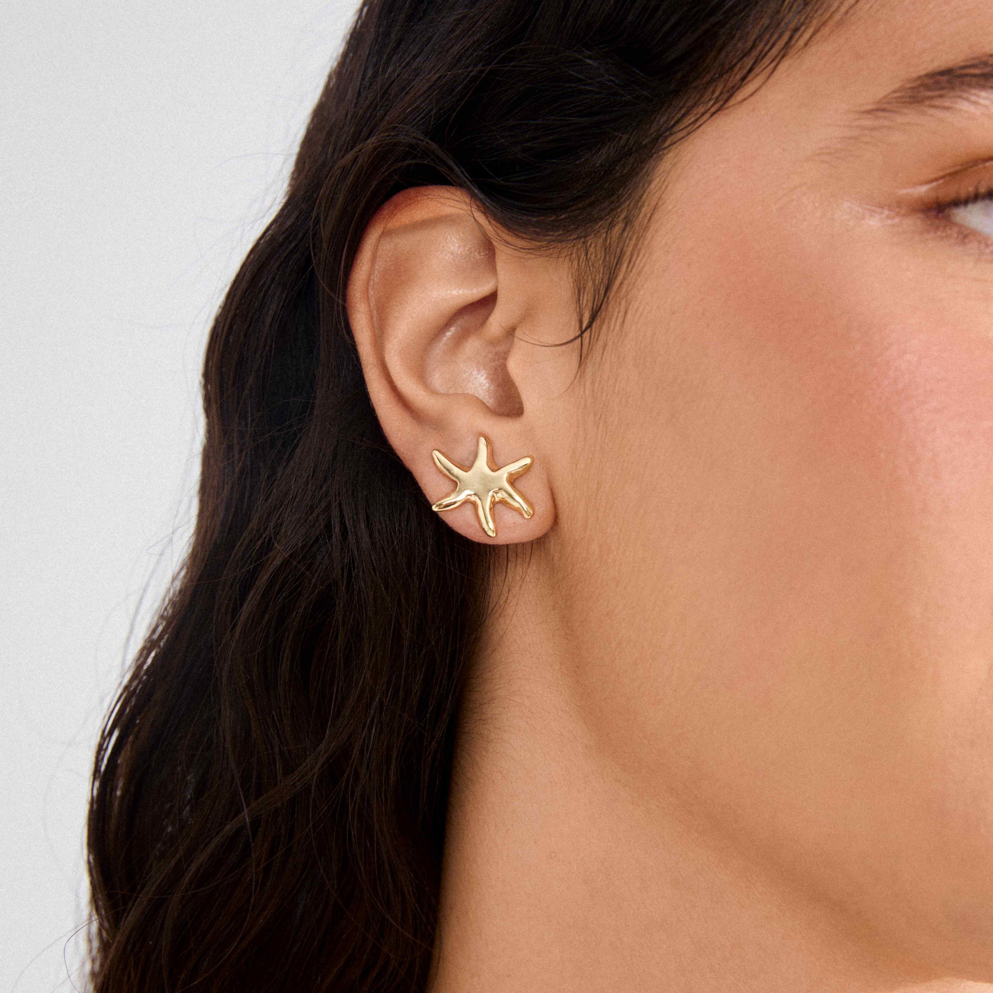 REEF Gold-Plated Starfish Stud Earrings