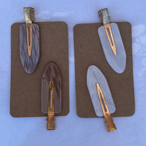 Acrylic Hair Clip - Brown5