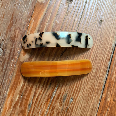 Acetate Curved Barrette Hair Clip - 9.6 cm