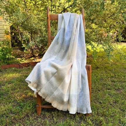 Alpaca Throw Blanket - Coastal Check