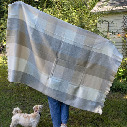 Alpaca Throw Blanket - Coastal Check