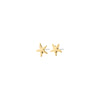 ANDRÉ mini gold-plated starfish stud earrings on white background, small polished silhouette — Reyca / Petites boucles d'oreilles clou étoile de mer dorées ANDRÉ sur fond blanc, petite silhouette polie — Reyca
