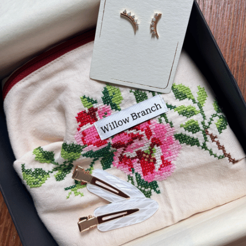 Coffret cadeau Pochette, Boucles d'oreilles grimpantes et pinces à cheveux