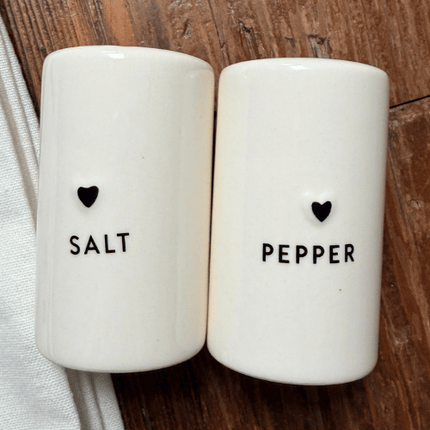 Ceramic Salt & Pepper Shaker Set – With Love Collection