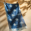 Lotus Kota Cotton Scarf — Hand Block-Printed Indigo
