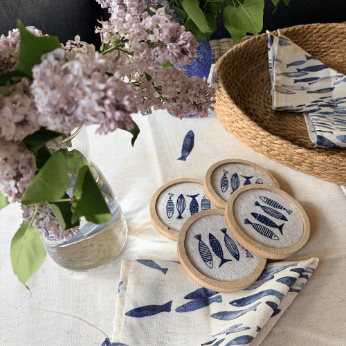 Fish Felt Coasters – Pack of Six
