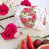Handmade Rose Print Cosmetic Pouch