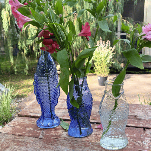Fish Glass Vase — Large