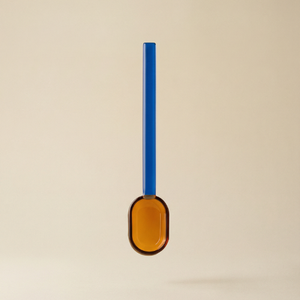 Cuillères en verre  - Bleu et ambre (Ensemble de 1, 2 et 4) 