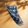 Lotus Kota Cotton Scarf — Hand Block-Printed Indigo