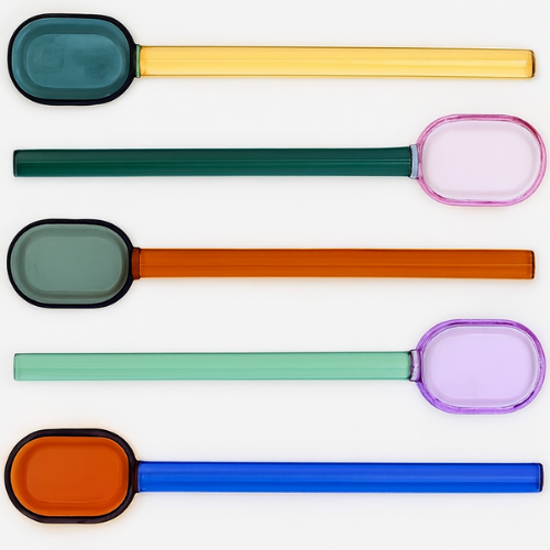 Tasses en verre coloré - Noire (Ensemble de 2 ou 4) 