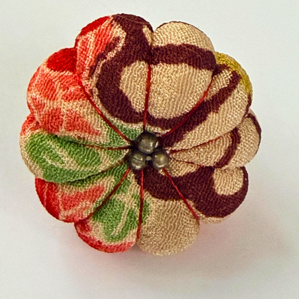 Bague florale en tissu - M6