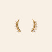 Dewdrop Climber Earrings - White Opal