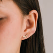 Dewdrop Climber Earrings - White Opal