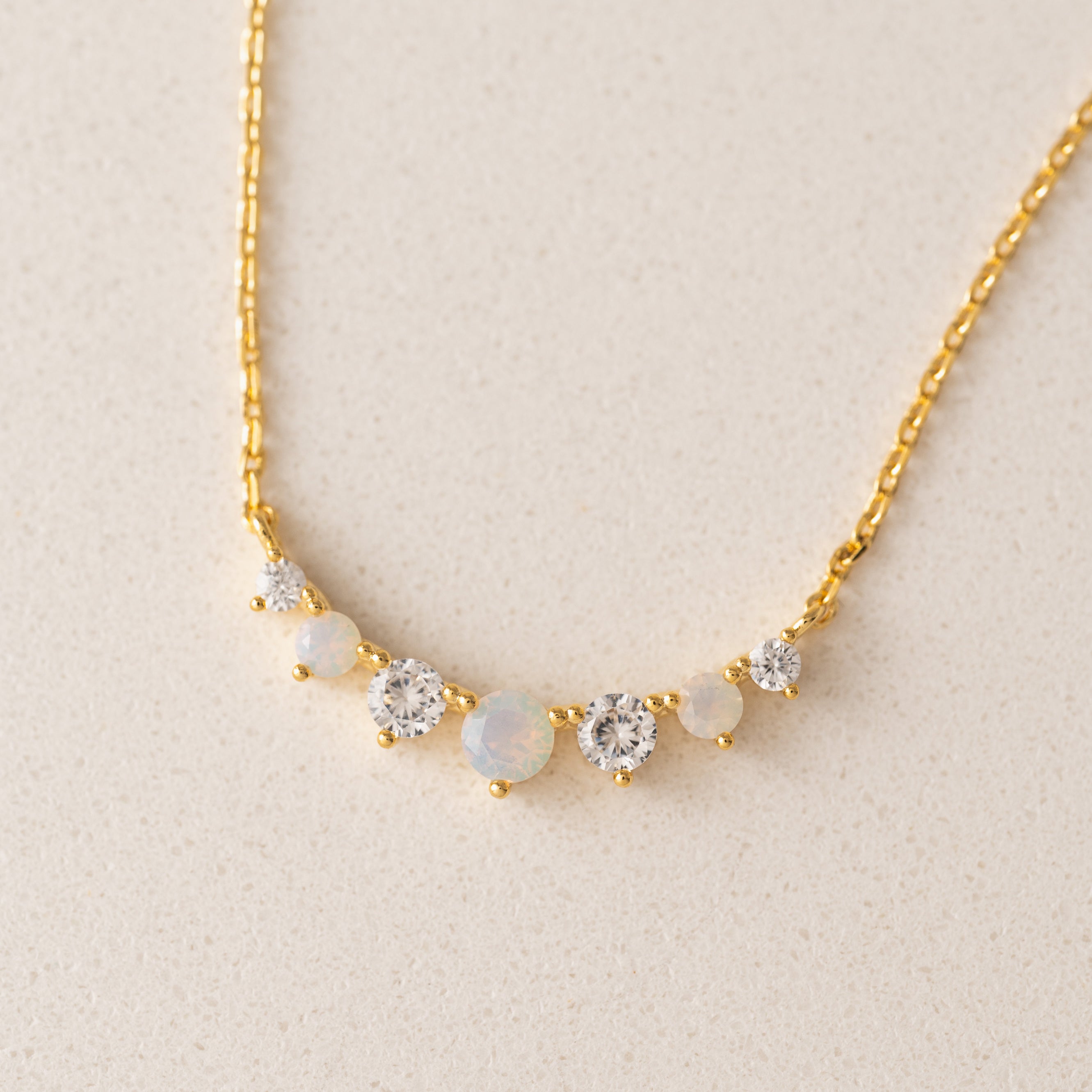 Lover's Tempo - Collier Dewdrop - Blanc Opale