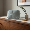 Quilted Cotton Cloud Cosmetics Bag - Gray Large