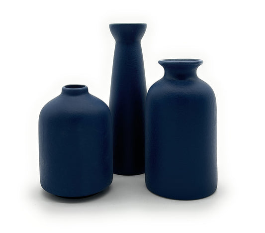 Blue Ceramic Vase set