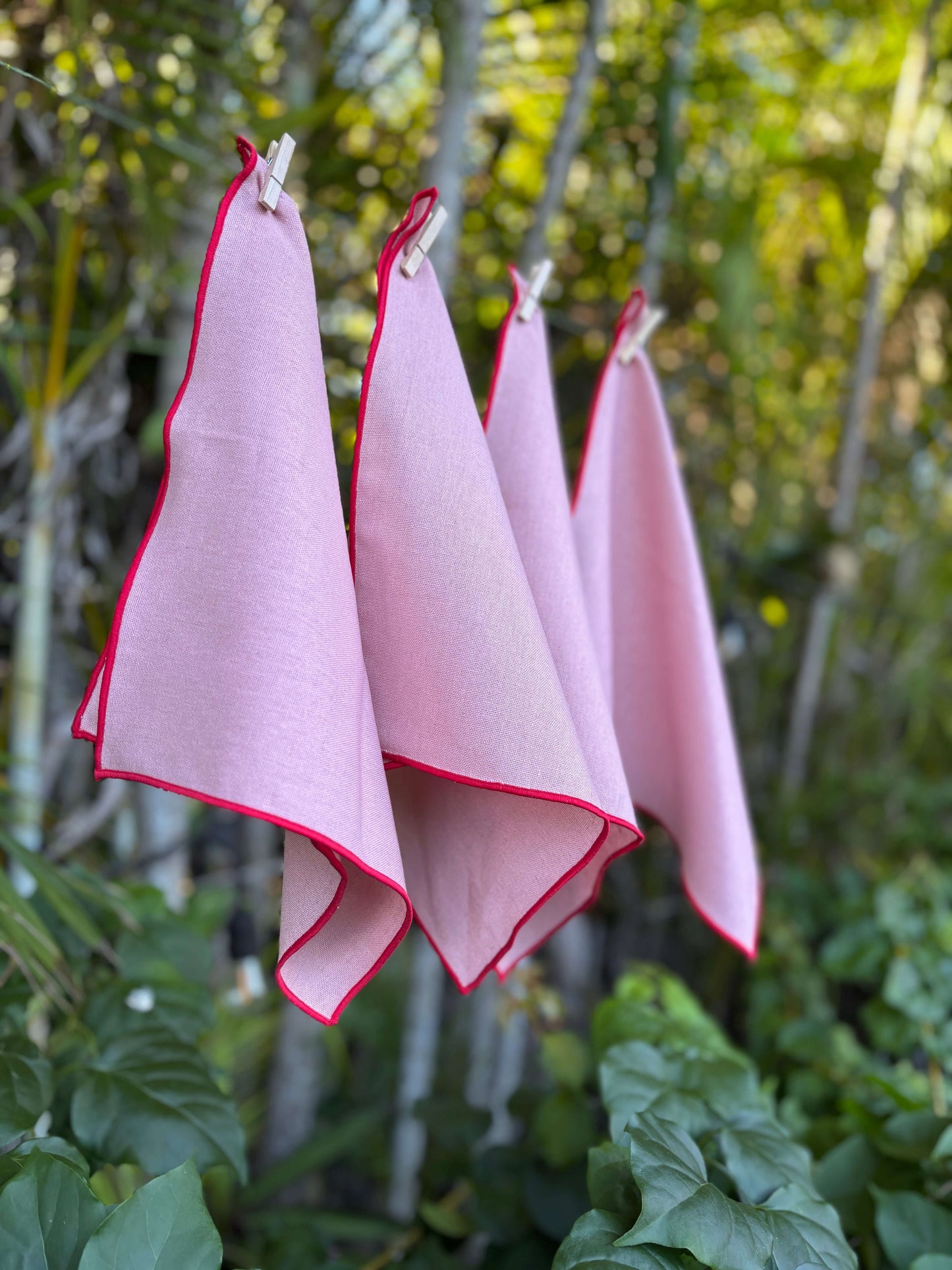 Pink and Red Cloth Napkins