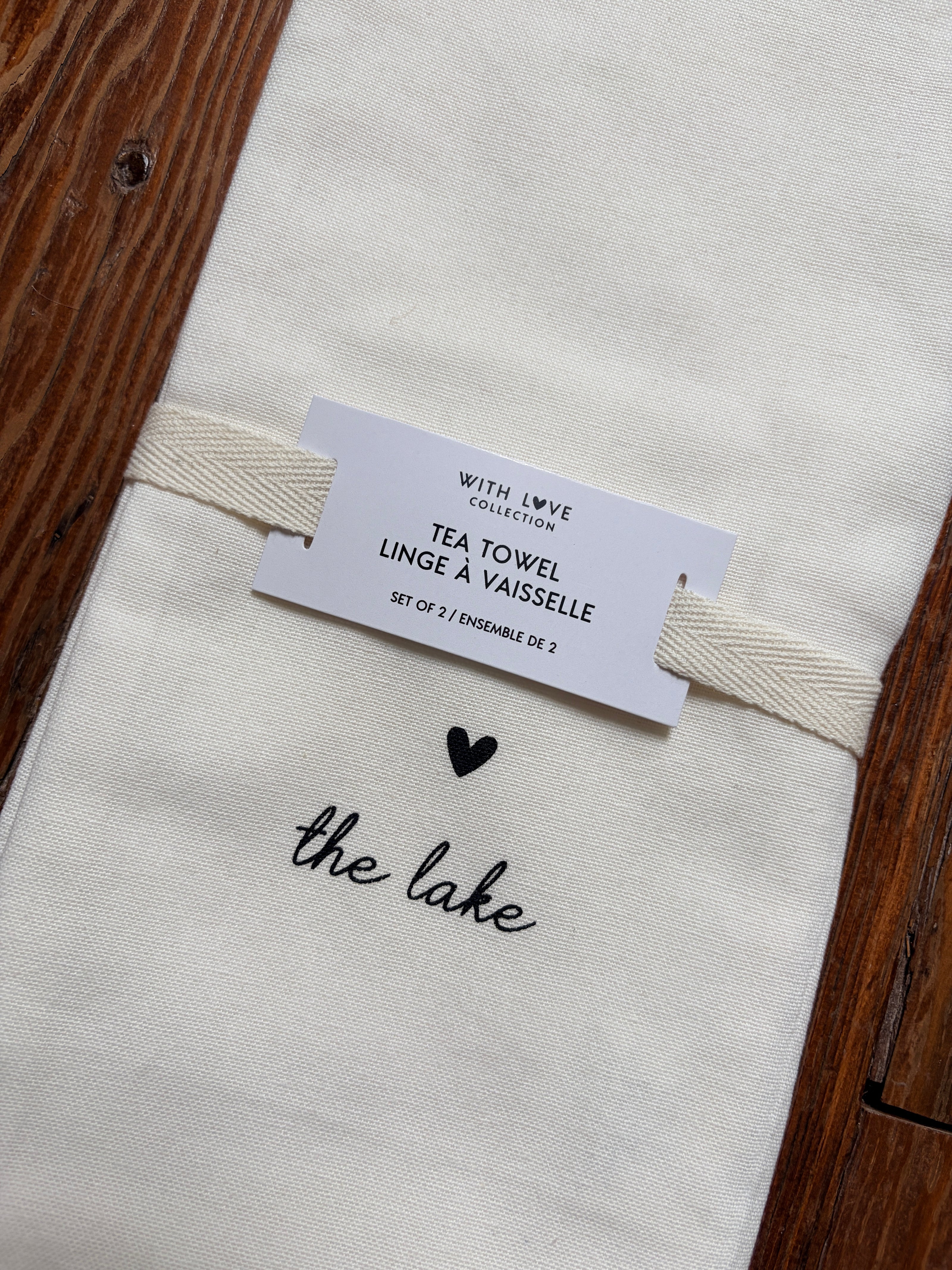 Linge à vaisselle « The Lake » – Collection Love (ensemble de 2)