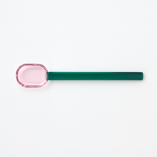 Glass Spoon - Green & Pink (Sets of 1, 2 & 4)