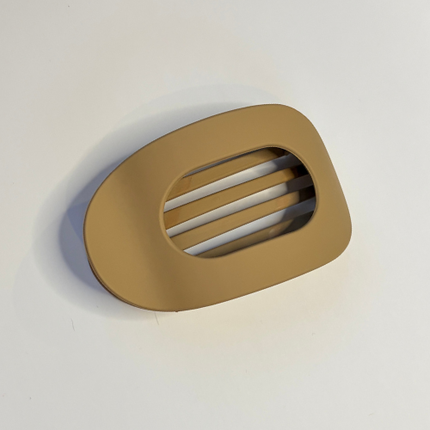 Oval Matte Hair Clip – Taupe