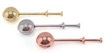 Tea Infuser with push handle - (Light Gold)