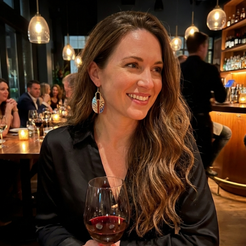 Hammered Silver Drop Earrings