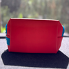 Colorful Orange & Aqua Makeup Bag