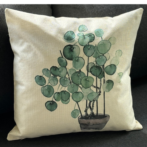 Botanical Linen Throw Pillow Covers - Set of 4 (18x18")