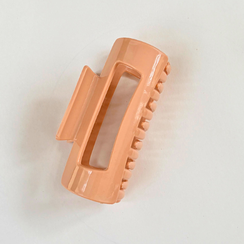 Pince à cheveux en silicone souple - Pêche 