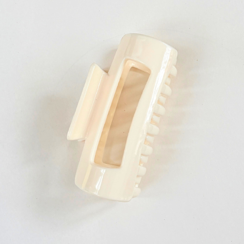 Soft Silicone Hair Claw Clip - White