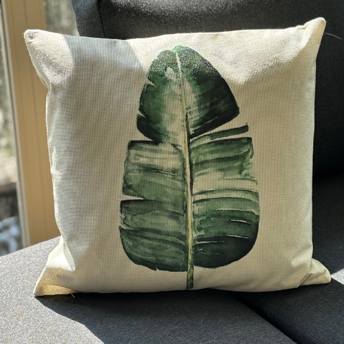 Botanical Linen Throw Pillow Covers - Set of 4 (18x18")
