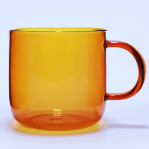 Tasses en verre coloré - Ambre (Ensemble de 2 ou 4)