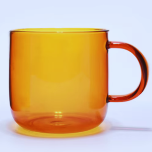 Tasses en verre coloré - Ambre (Ensemble de 1, 2 ou 4)