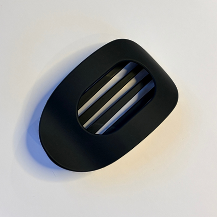 Oval matte hair clip - Black