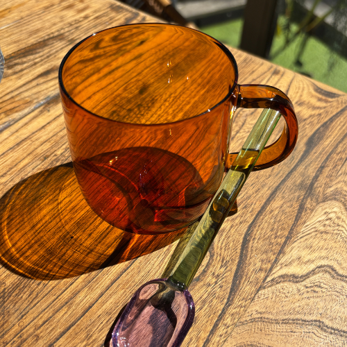 Tasses en verre coloré - Ambre (Ensemble de 2 ou 4)