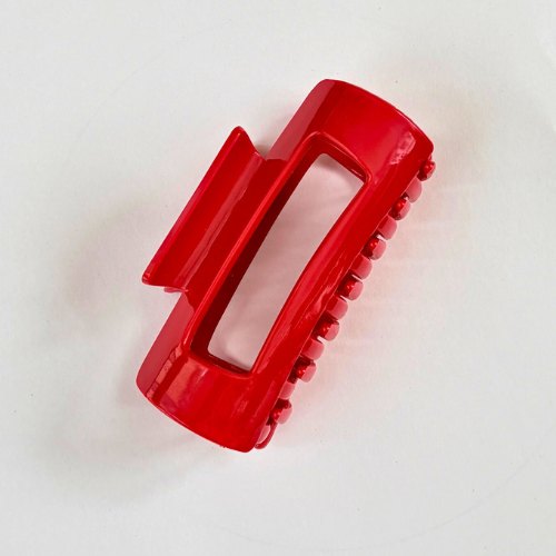 Soft Silicone Hair Claw Clips - Red