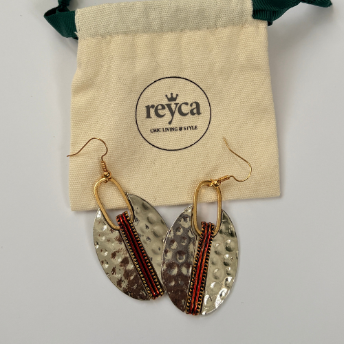 Hammered Silver Drop Earrings