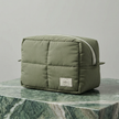 Quilted Cotton Cloud Cosmetics Bag - Green