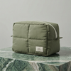 Quilted Cotton Cloud Cosmetics Bag - Green