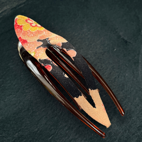 Handmade Thai Cotton Hair Clip – Strong Clasp Black