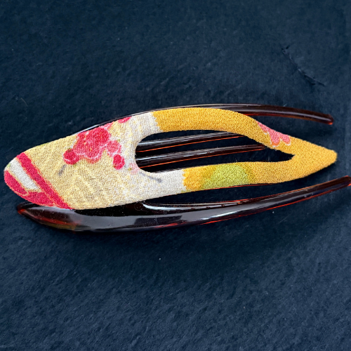 Handmade Thai Cotton Hair Clip – Strong Clasp Yellow